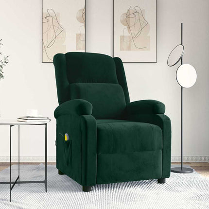 massagestol velour mørkegrøn