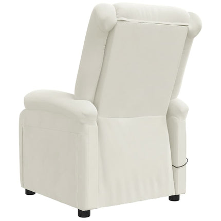 massagestol velour cremefarvet