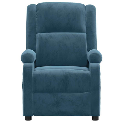 massagestol velour blå
