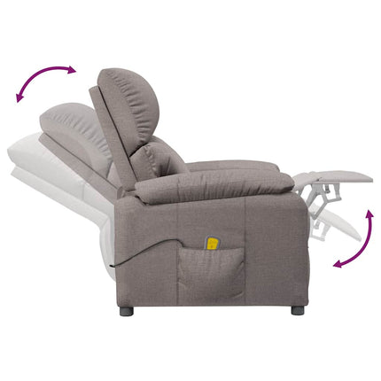 massagestol stof gråbrun