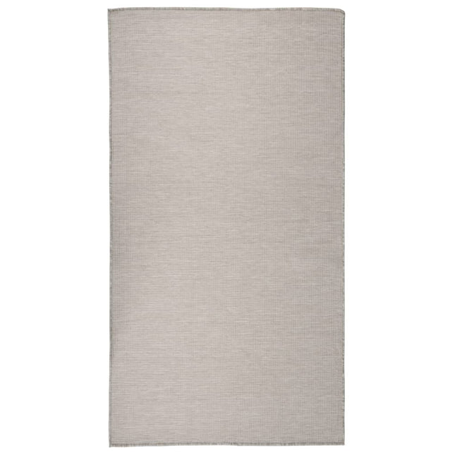 fladvævet udendørstæppe 80x150 cm lysegrå