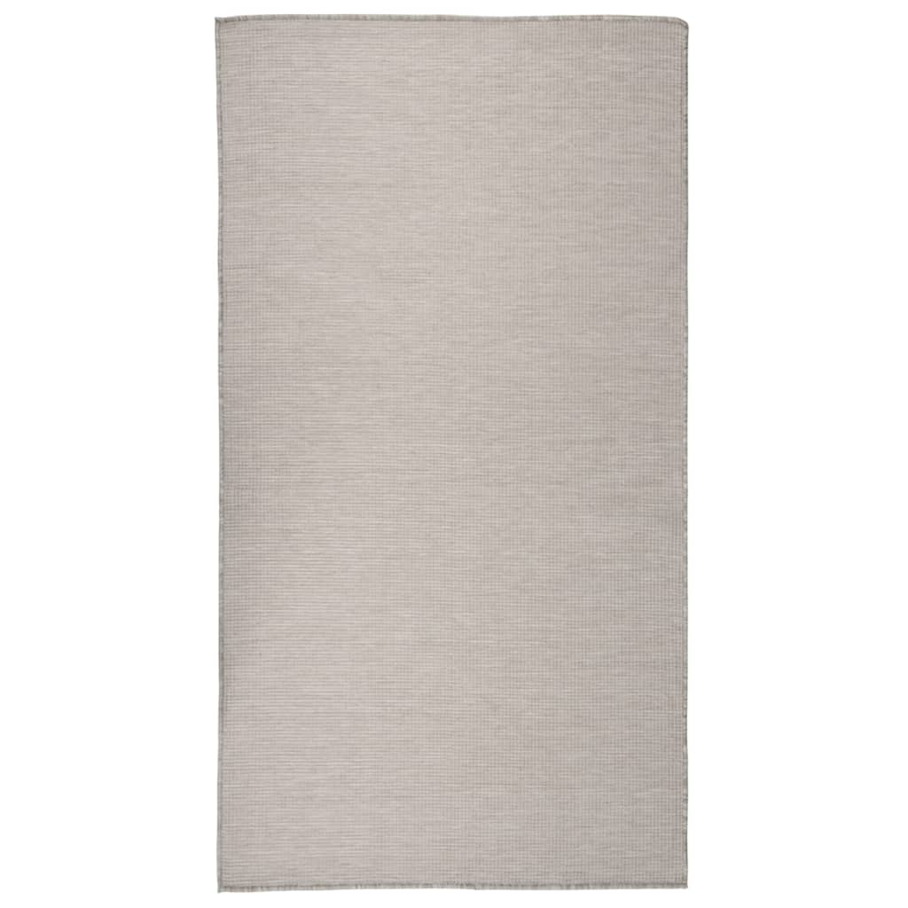Fladvævet Udendørstæppe 80x150 Cm Lysegrå - Vidaxl