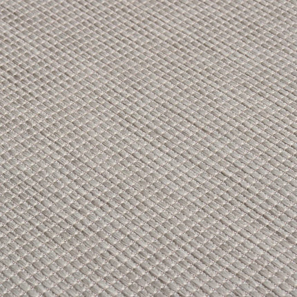 fladvævet udendørstæppe 100x200 cm lysegrå
