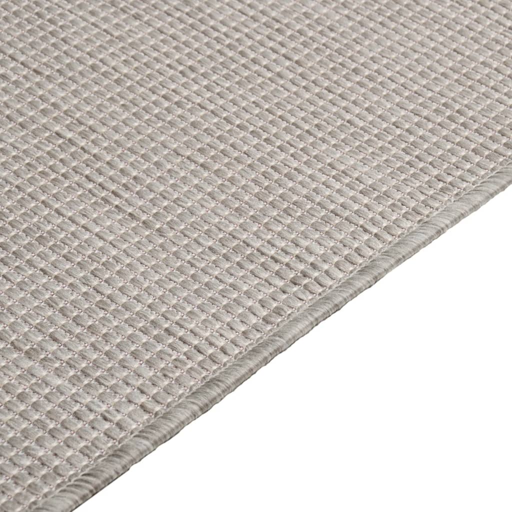 fladvævet udendørstæppe 120x170 cm lysegrå
