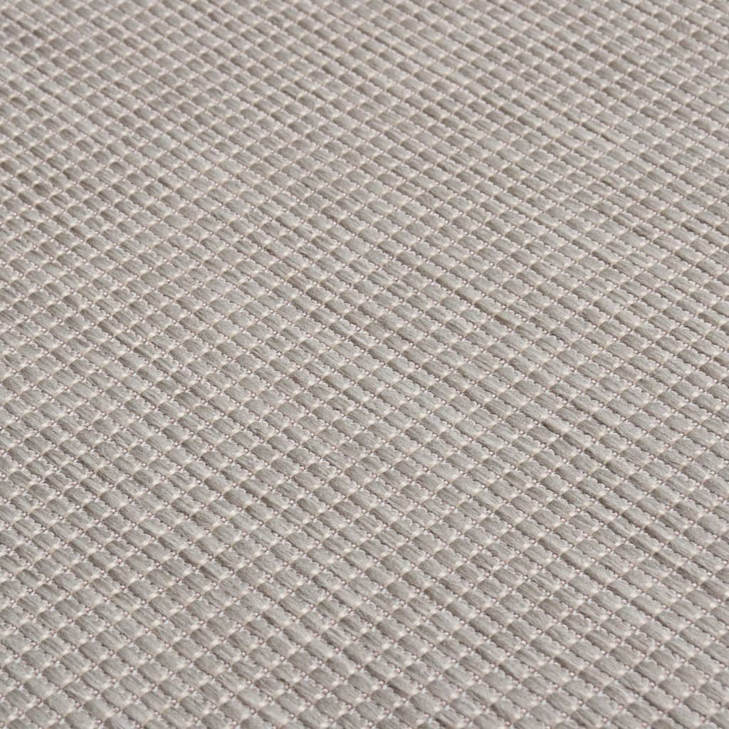 fladvævet udendørstæppe 120x170 cm lysegrå