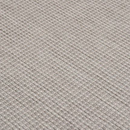 fladvævet udendørstæppe 140x200 cm lysegrå