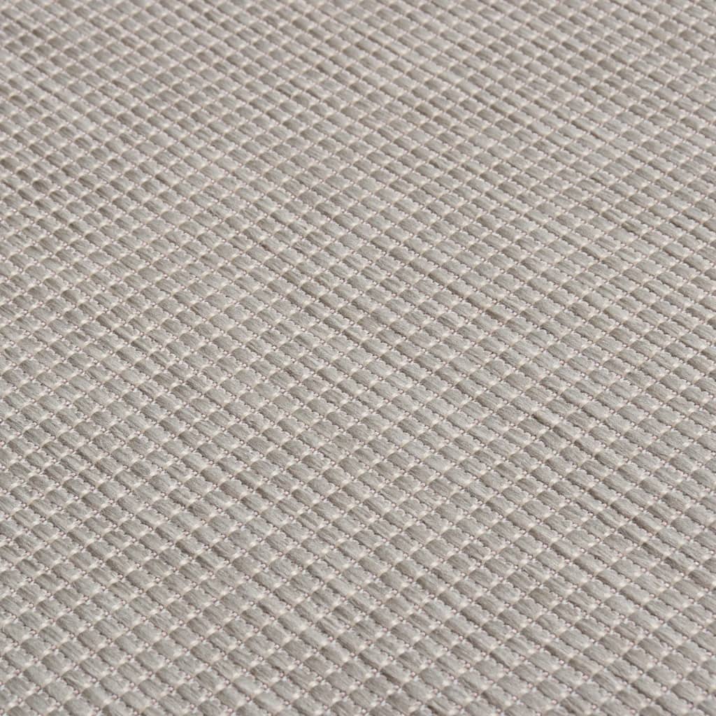 fladvævet udendørstæppe 200x280 cm lysegrå
