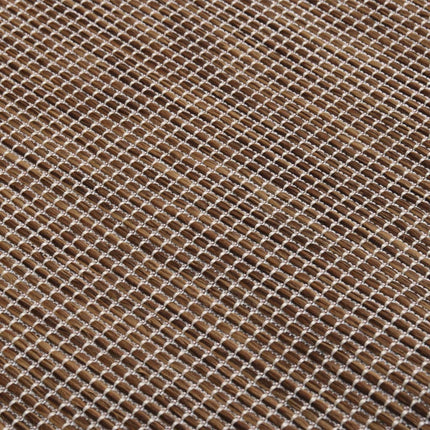 fladvævet udendørstæppe 200x280 cm brun