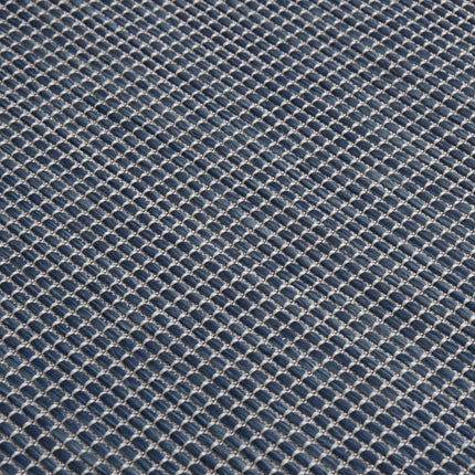 fladvævet udendørstæppe 80x250 cm blå