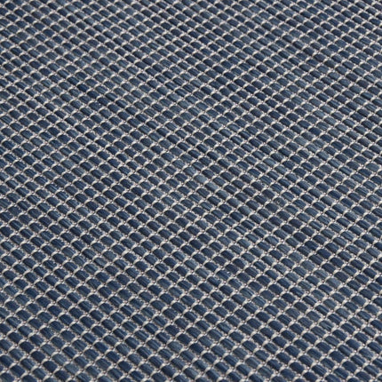 fladvævet udendørstæppe 100x200 cm blå