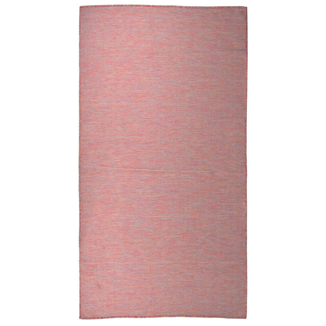 fladvævet udendørstæppe 80x150 cm rød