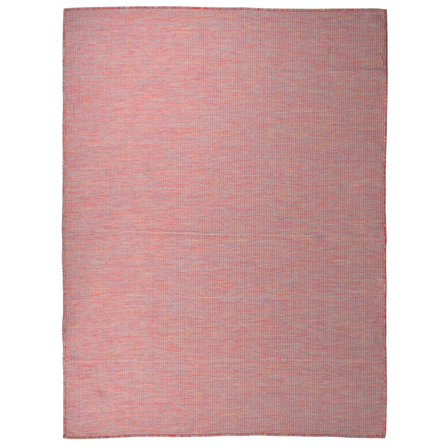 fladvævet udendørstæppe 120x170 cm rød