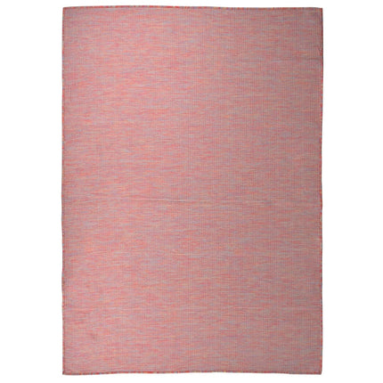 fladvævet udendørstæppe 140x200 cm rød