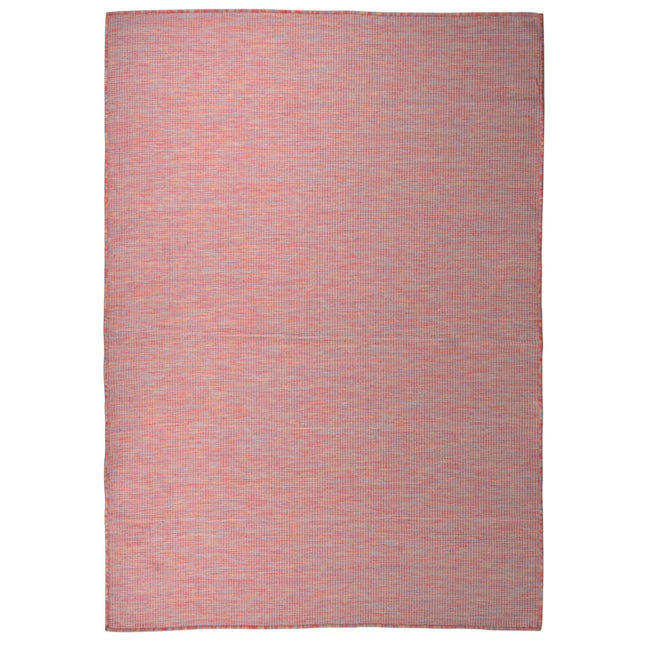 fladvævet udendørstæppe 140x200 cm rød