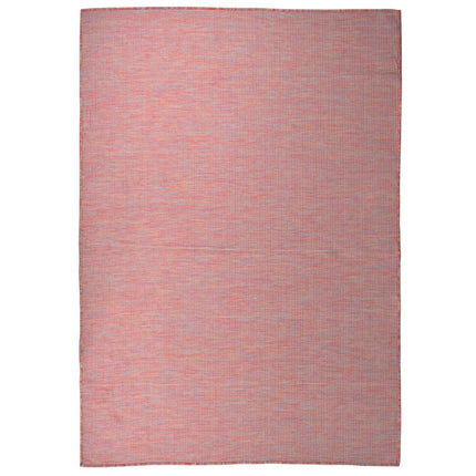 fladvævet udendørstæppe 160x230 cm rød
