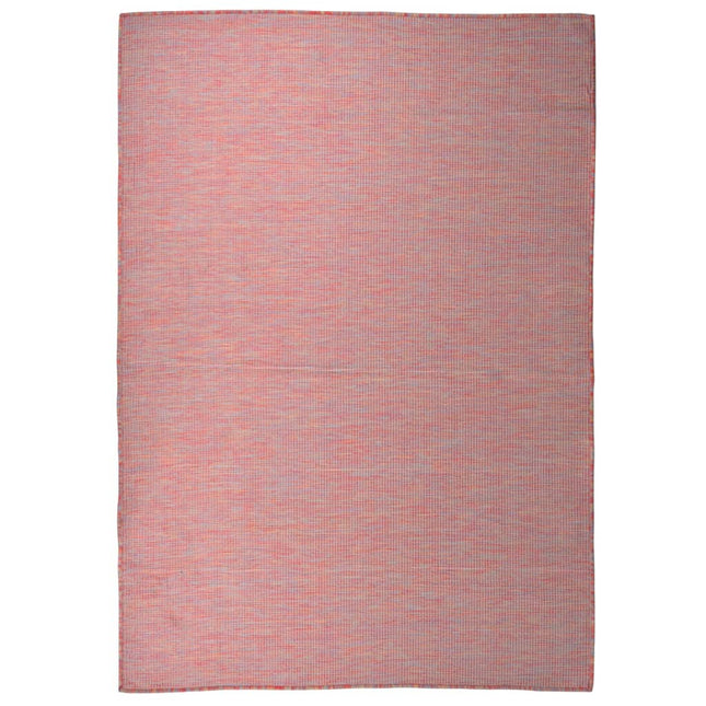 fladvævet udendørstæppe 160x230 cm rød