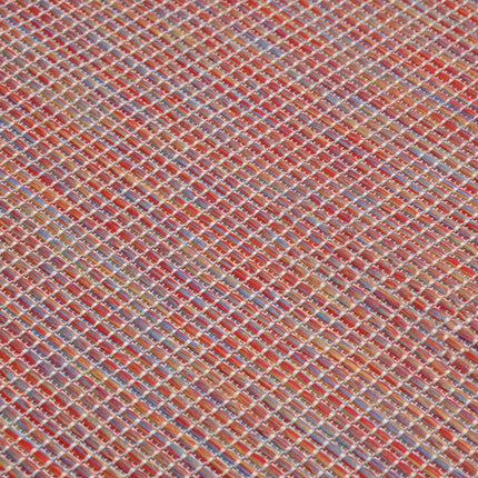 fladvævet udendørstæppe 160x230 cm rød