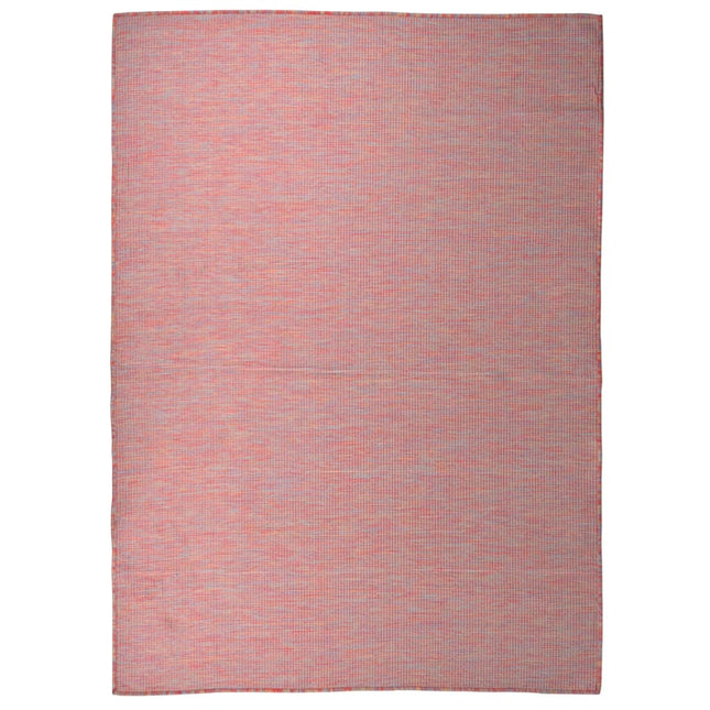 fladvævet udendørstæppe 200x280 cm rød