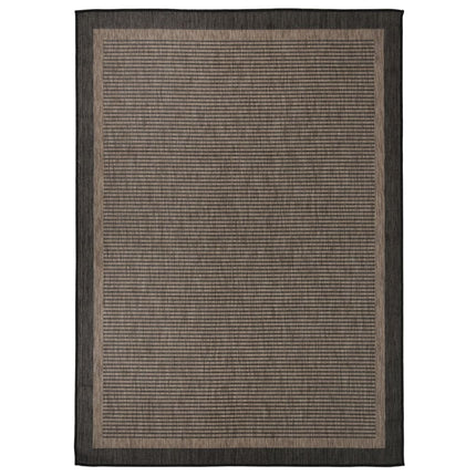 fladvævet udendørstæppe 200x280 cm mørkebrun