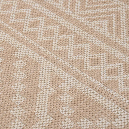 fladvævet udendørstæppe 200x280 cm stribet brun