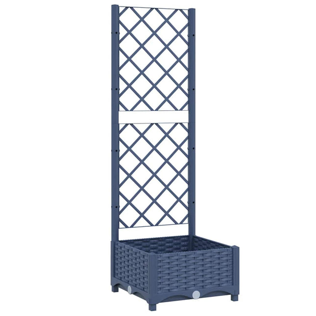 havekrukke med espalier blågrå 40x40x121,5 cm PP