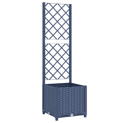 haveplantekasse med espalier blågrå 40x40x136 cm PP