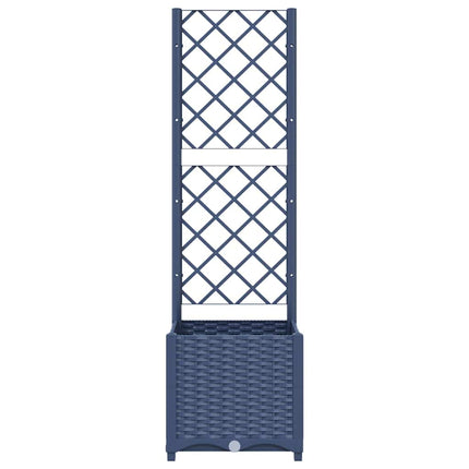 haveplantekasse med espalier blågrå 40x40x136 cm PP