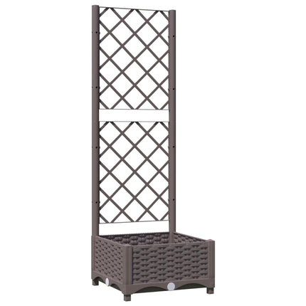 plantekasse med espalier 40x40x121,5 cm PP brun