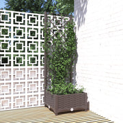 plantekasse med espalier 40x40x121,5 cm PP brun