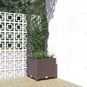 plantekasse med espalier 40x40x136 cm PP brun