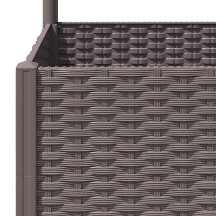 haveplantekasse med espalier brun 120x40x136 cm PP