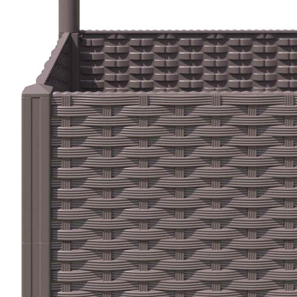 haveplantekasse med espalier brun 120x40x136 cm PP
