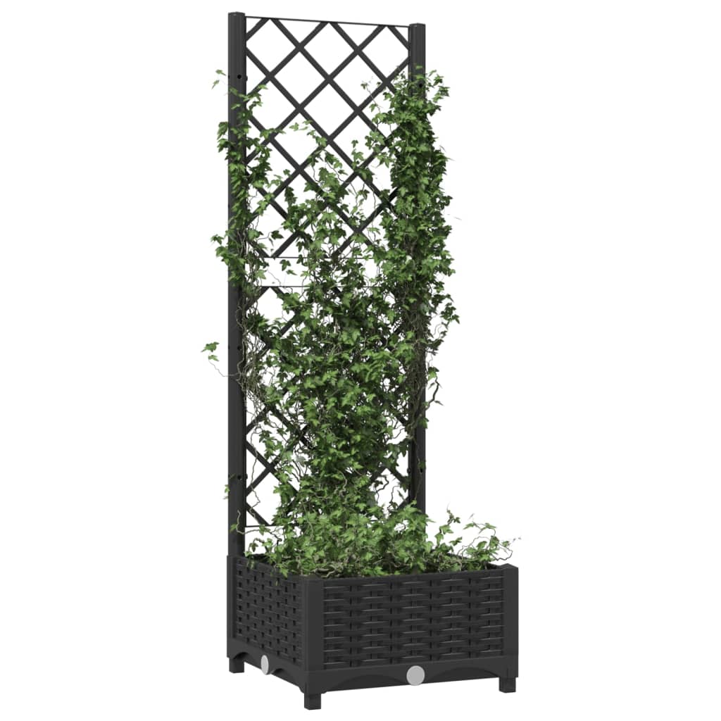 haveplantekasse med espalier sort 40x40x121,5 cm PP