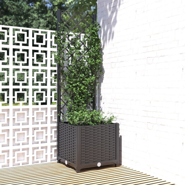 haveplantekasse med espalier sort 40x40x136 cm PP