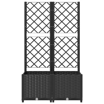 haveplantekasse med espalier sort 80x40x136 cm PP