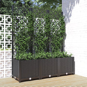 haveplantekasse med espalier sort 120x40x136 cm PP