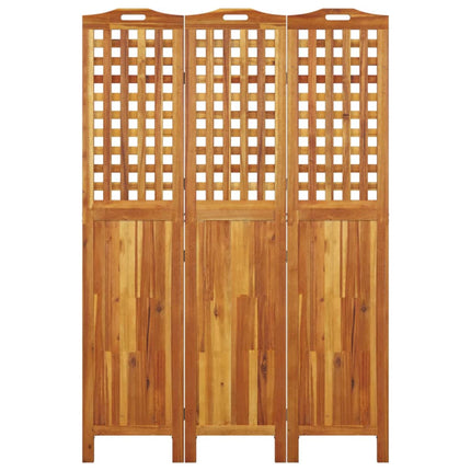 3-panels rumdeler 121,5x2x180 cm massivt akacietræ
