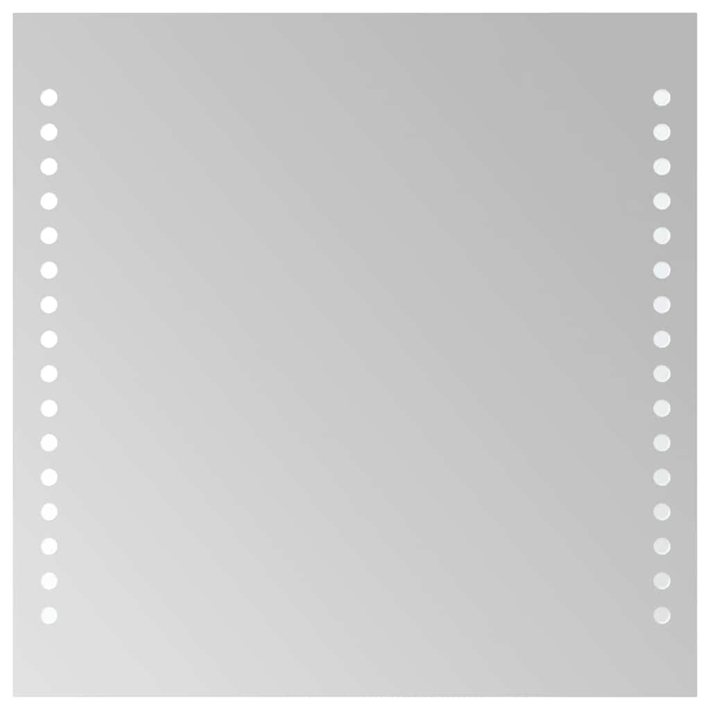 badeværelsesspejl med LED-lys 30x30 cm