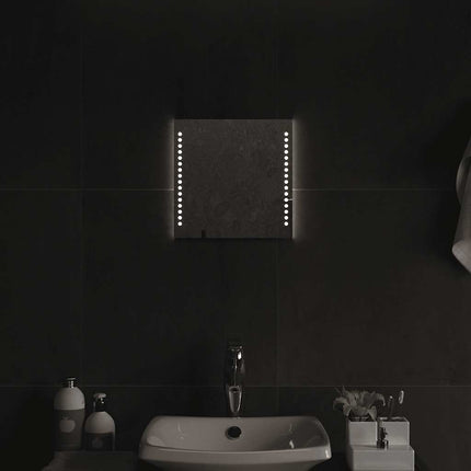 badeværelsesspejl med LED-lys 30x30 cm