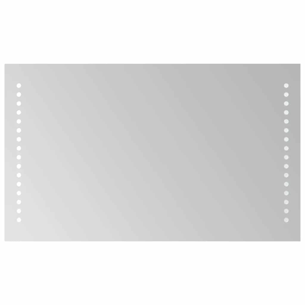 badeværelsesspejl med LED-lys 50x30 cm