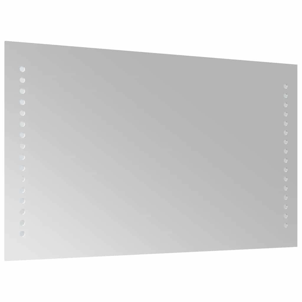 badeværelsesspejl med LED-lys 50x30 cm
