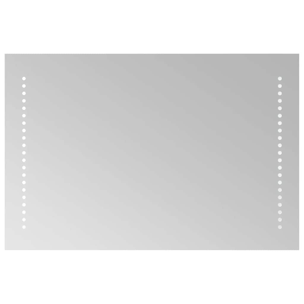 badeværelsesspejl med LED-lys 60x40 cm