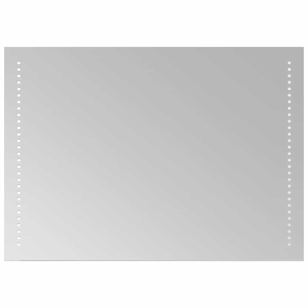 badeværelsesspejl med LED-lys 70x50 cm