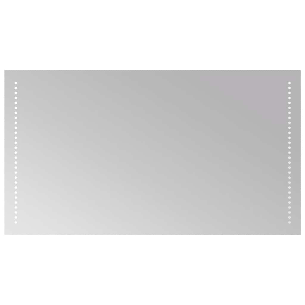 badeværelsesspejl med LED-lys 80x50 cm