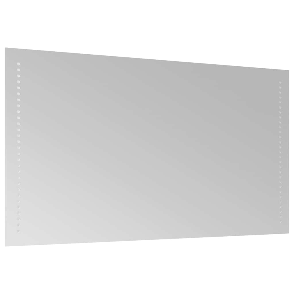 badeværelsesspejl med LED-lys 80x50 cm