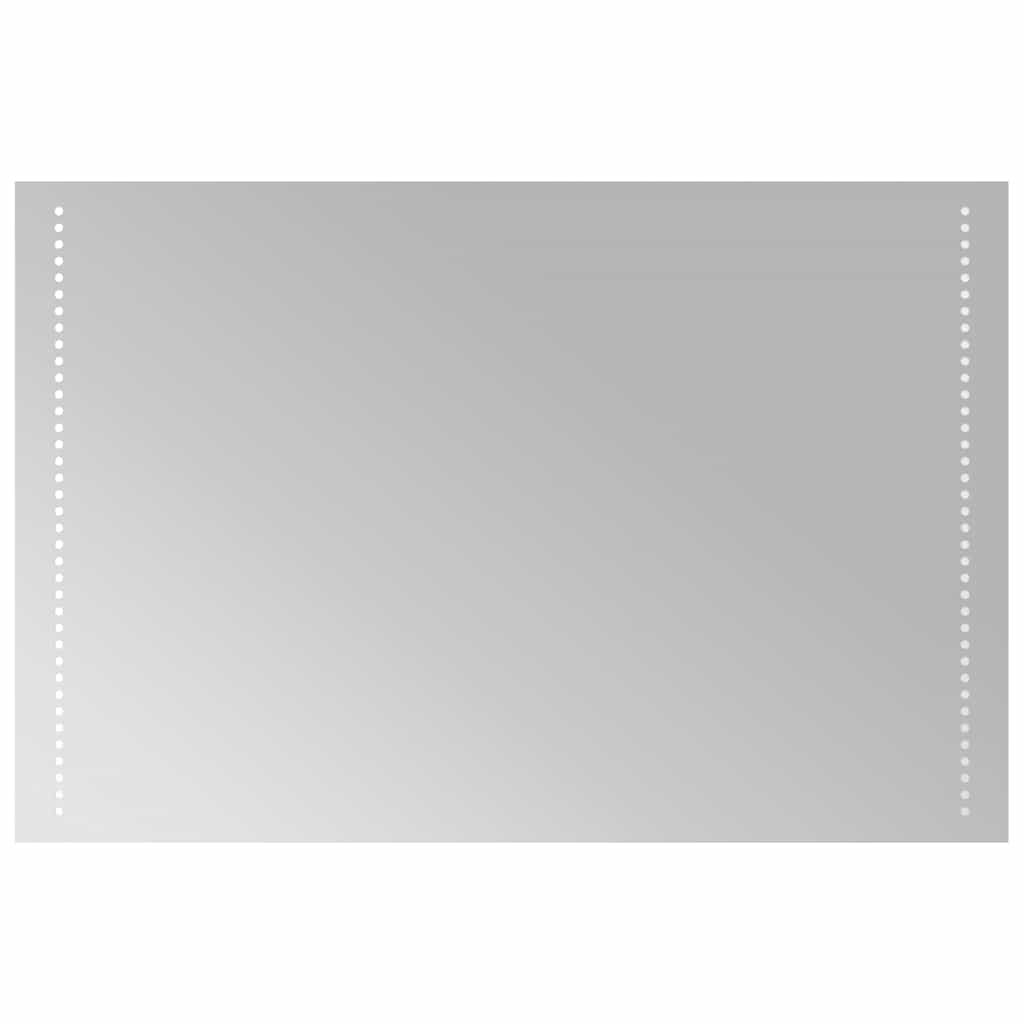 badeværelsesspejl med LED-lys 90x60 cm