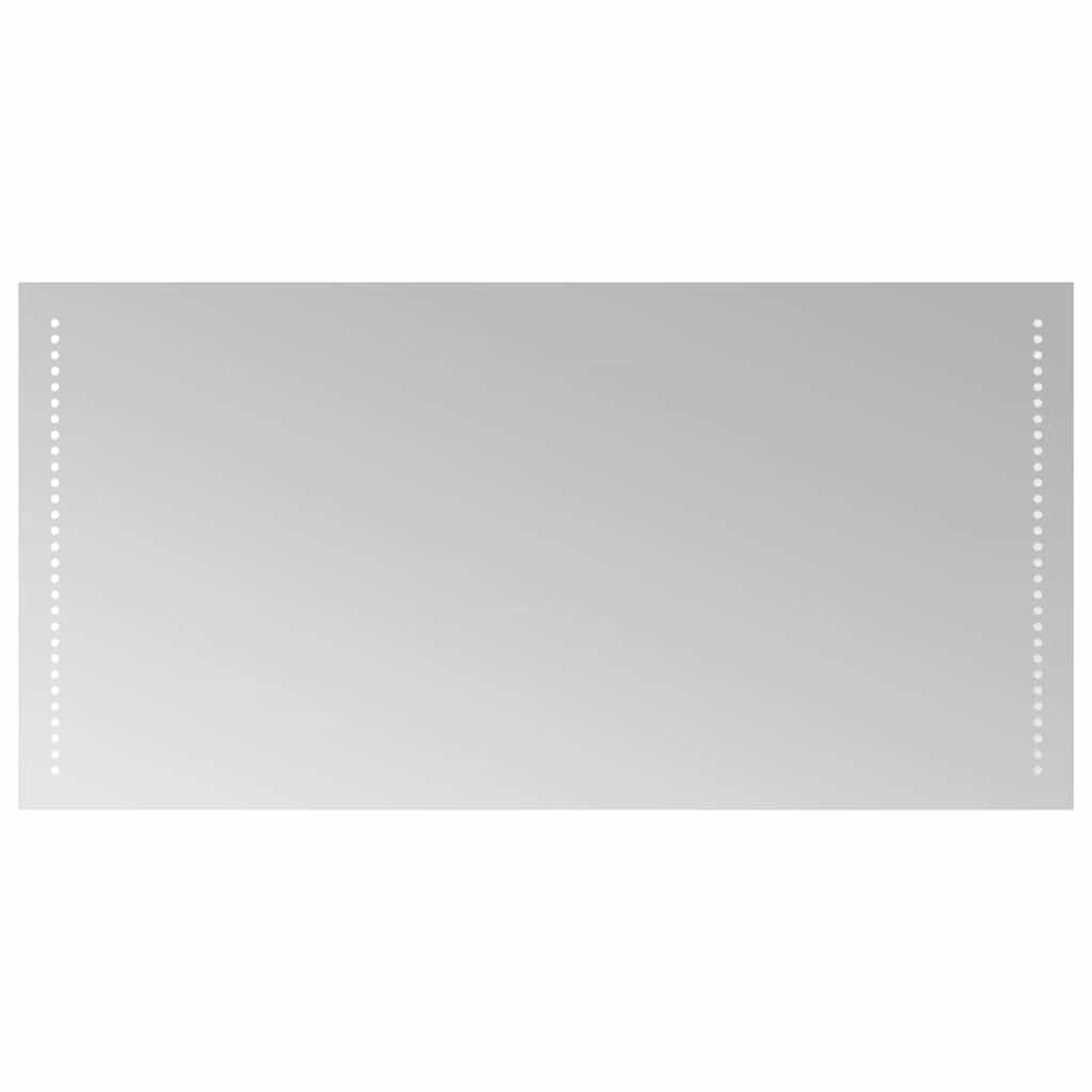 badeværelsesspejl med LED-lys 100x50 cm