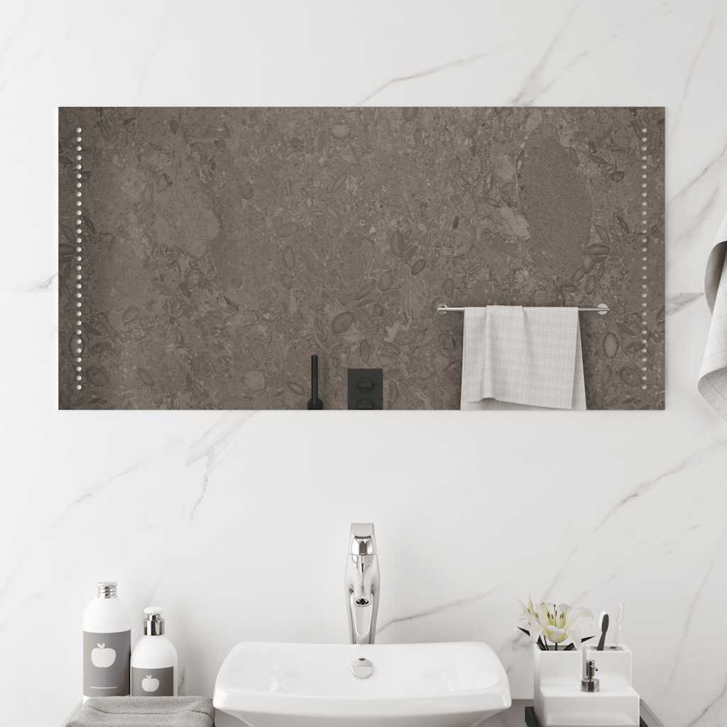 badeværelsesspejl med LED-lys 100x50 cm