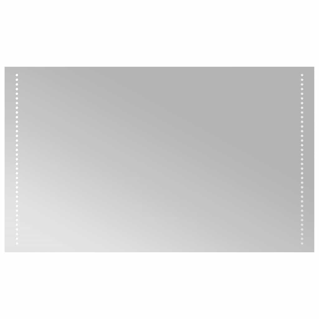 badeværelsesspejl med LED-lys 100x60 cm