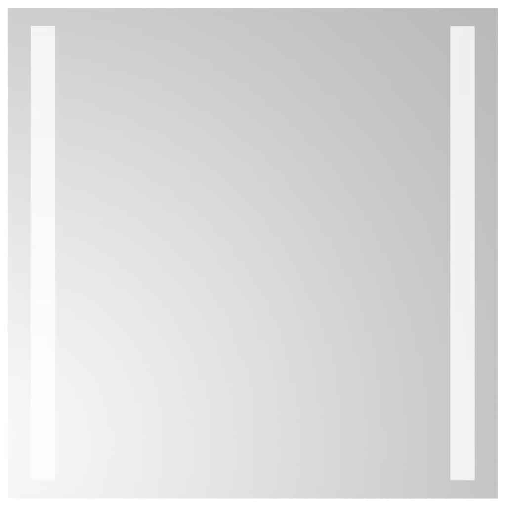 badeværelsesspejl med LED-lys 40x40 cm